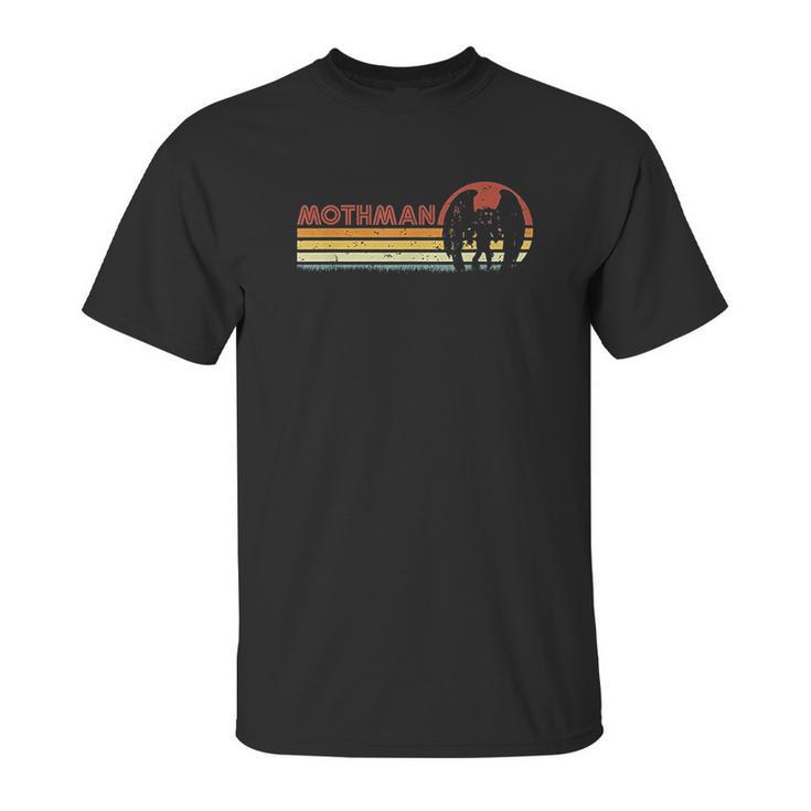 Mothman Retro Stripes Vintage Point Pleasant Cryptid Unisex T-Shirt