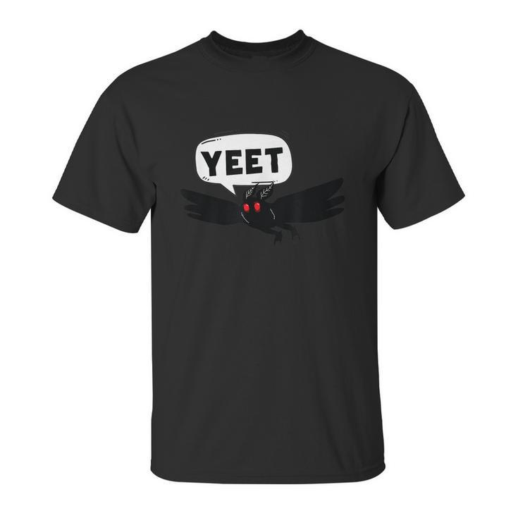 Mothman Says Yeet Funny Cute Cryptid Graphic Design Printed Casual Daily Basic Unisex T-Shirt