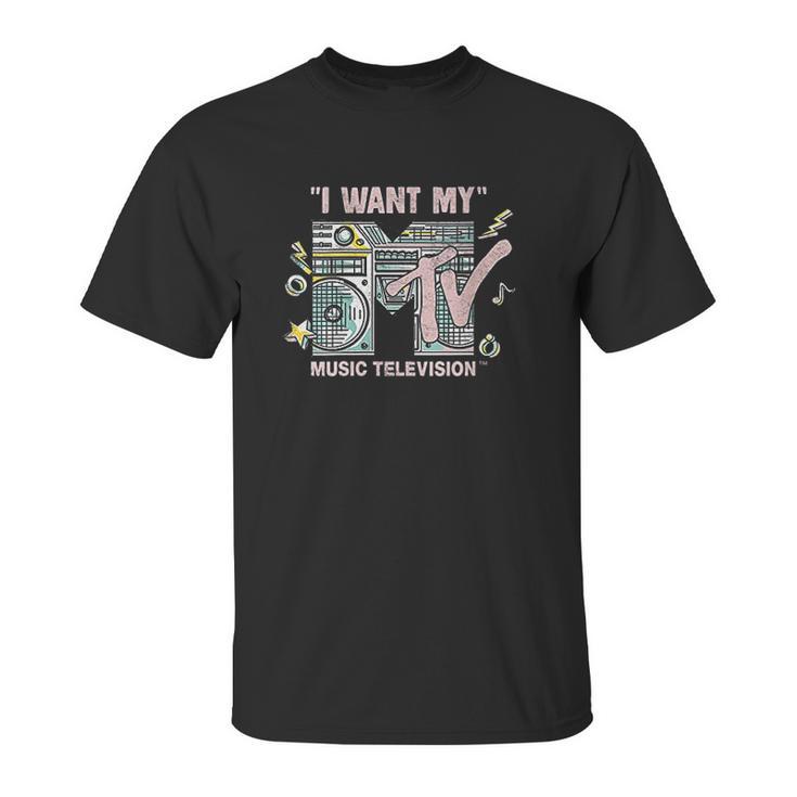 Mtv I Want My Mtv Vintage Speakers Unisex T-Shirt