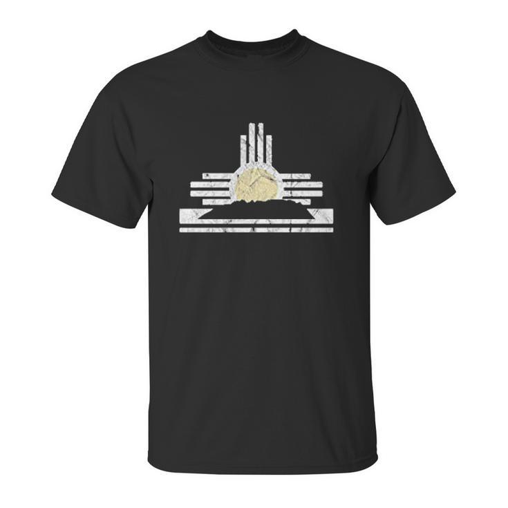 New Mexico  Sandia Mountain Skyline And Zia Symbol Unisex T-Shirt