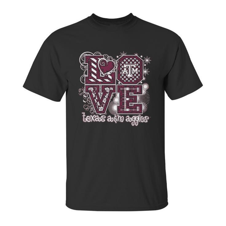 New World Graphics Ncaa Love Multiple Teams Available Unisex T-Shirt