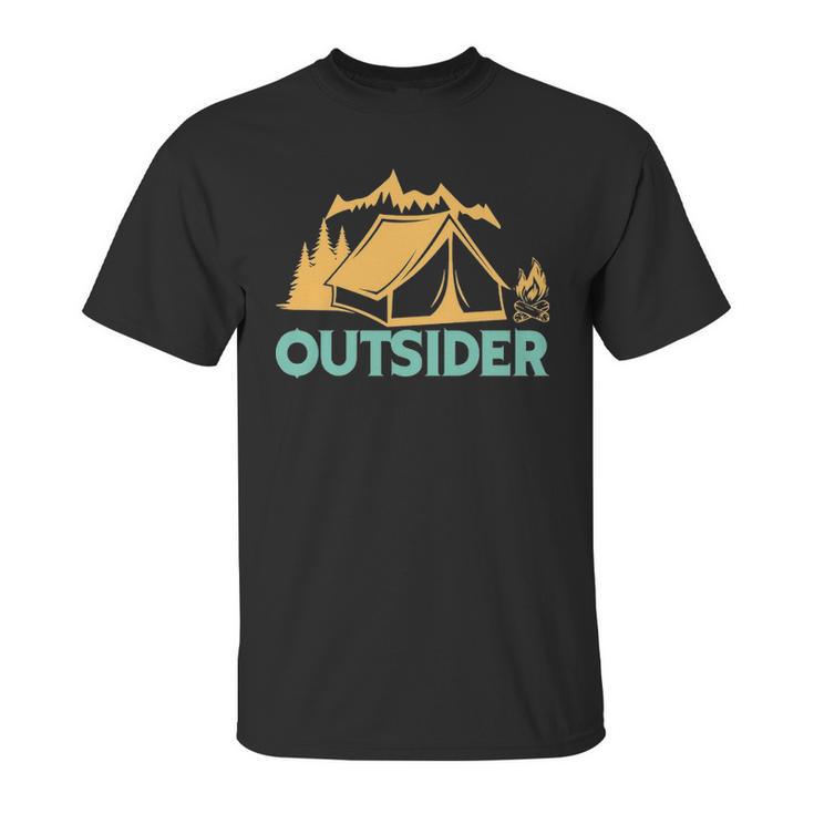 Outsider Hiking Tent Adventure T- Unisex T-Shirt