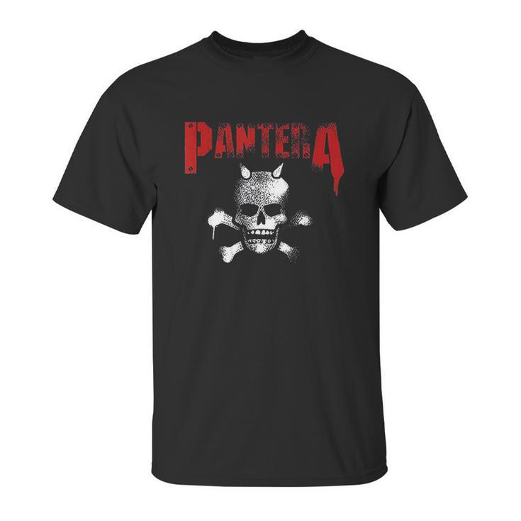 Pantera Official Horned Skull Stencil Unisex T-Shirt