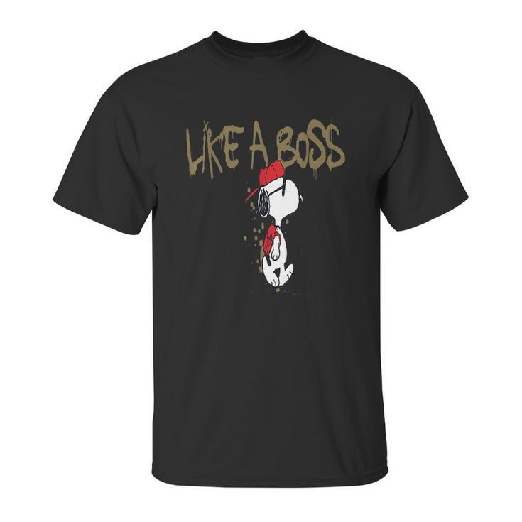 Peanuts Snoopy Like A Boss Unisex T-Shirt