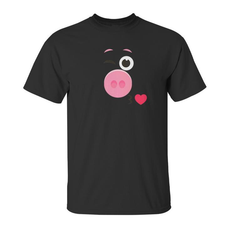 Pink Pig Emoji Family Matching Costume New Year 2022 Unisex T-Shirt