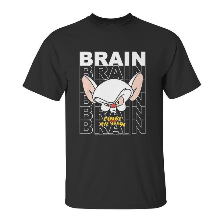 Pinky And The Brain Text Stack Big Face Unisex T-Shirt