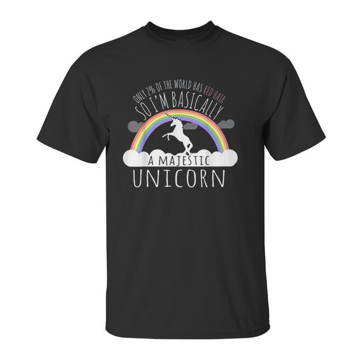 Redhead Majestic Unicorn Unisex T-Shirt