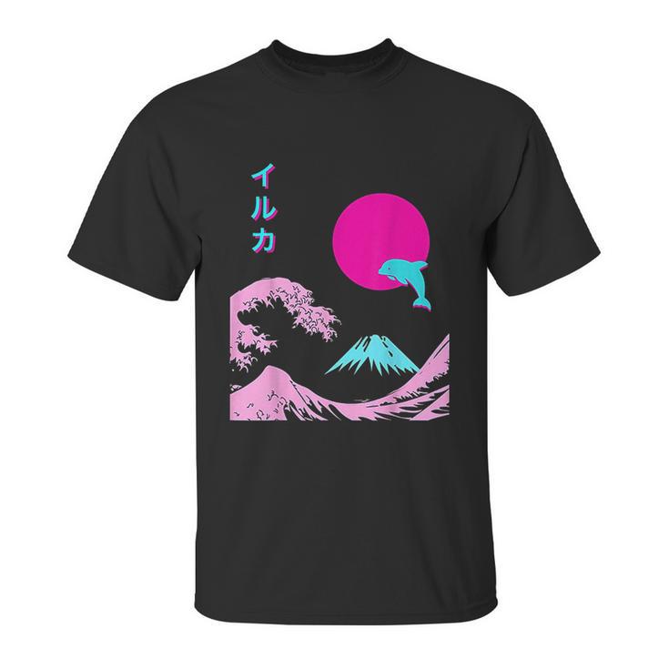 Retro Aesthetic Iruka  With Japanese Writing Unisex T-Shirt