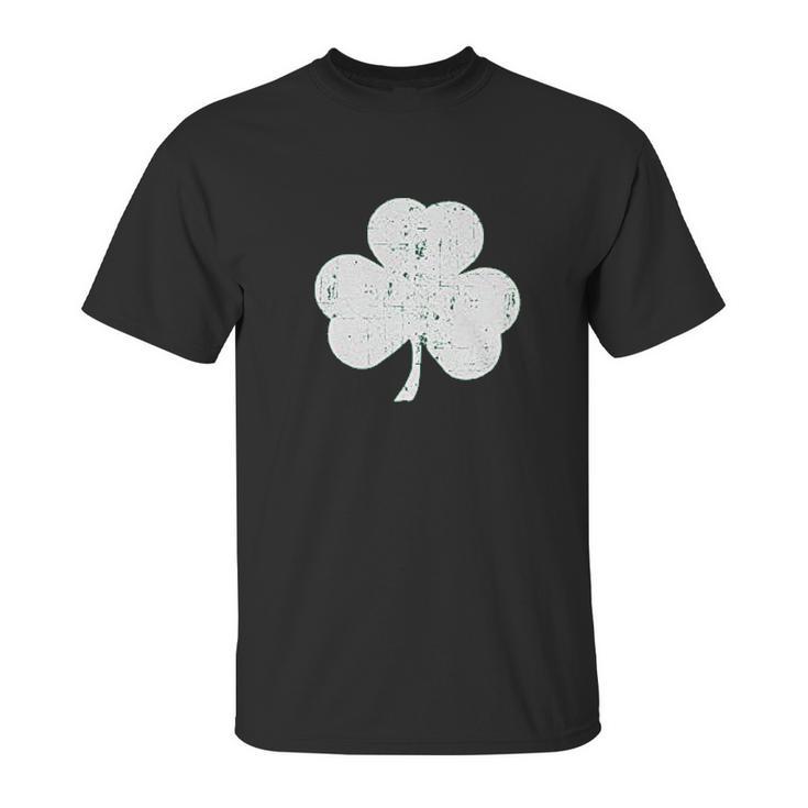 Retro Heather Green Distressed Shamrock Unisex T-Shirt