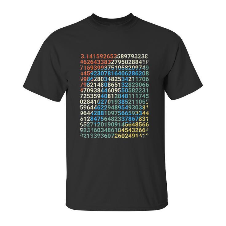 Retro Pi Math Vintage Nerd Mathematician Gift Unisex T-Shirt