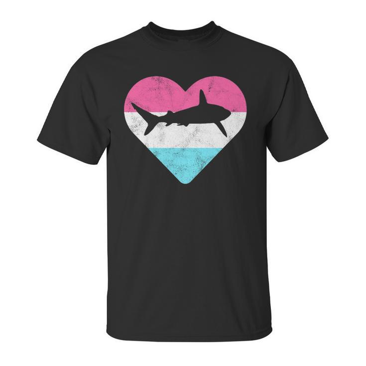 Retro Vintage Mako Shark Heart Gift Unisex T-Shirt