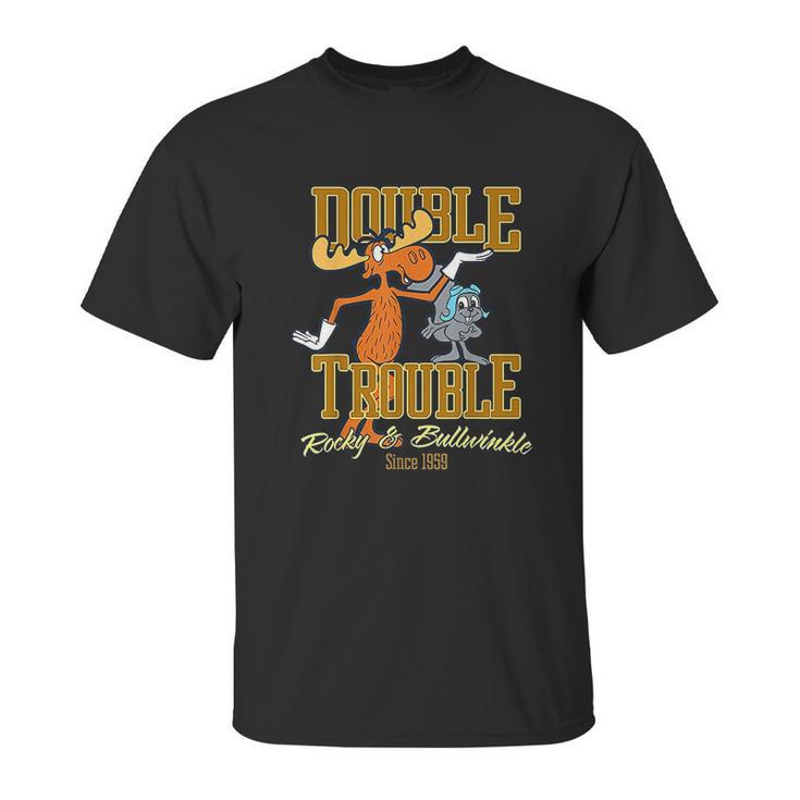 Rocky And Bullwinkle Double Trouble Pals Graphic Unisex T-Shirt