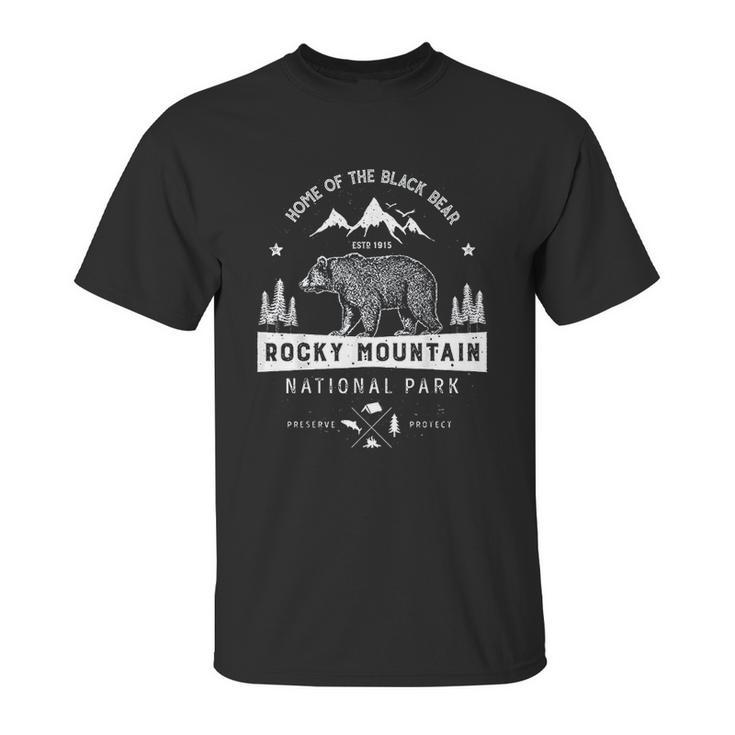 Rocky Mountain National Park Vintage Colorado Bear Retro Unisex T-Shirt