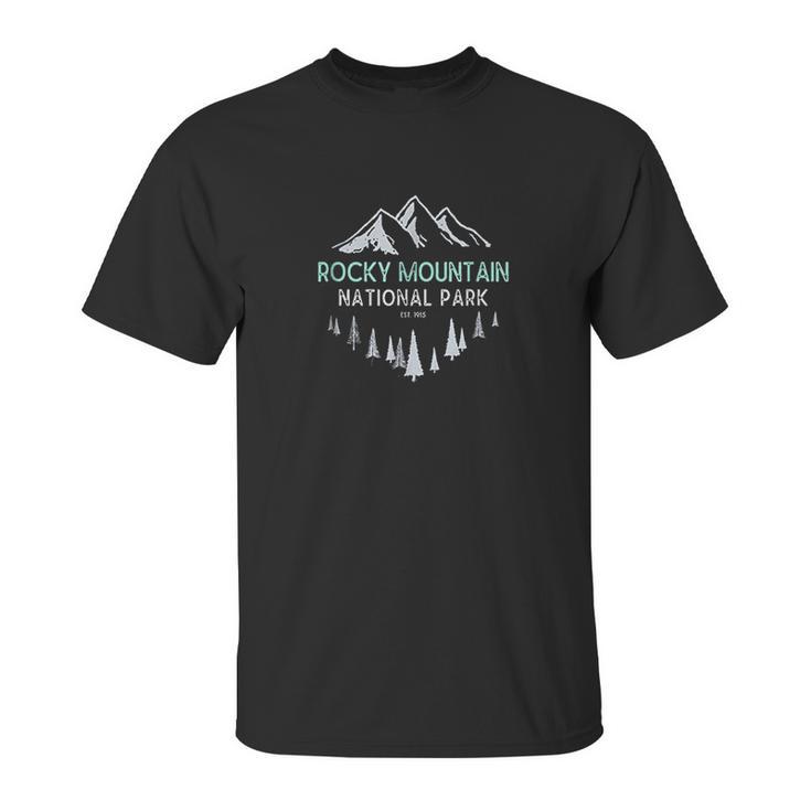 Rocky Mountain Vintage National Park Unisex T-Shirt