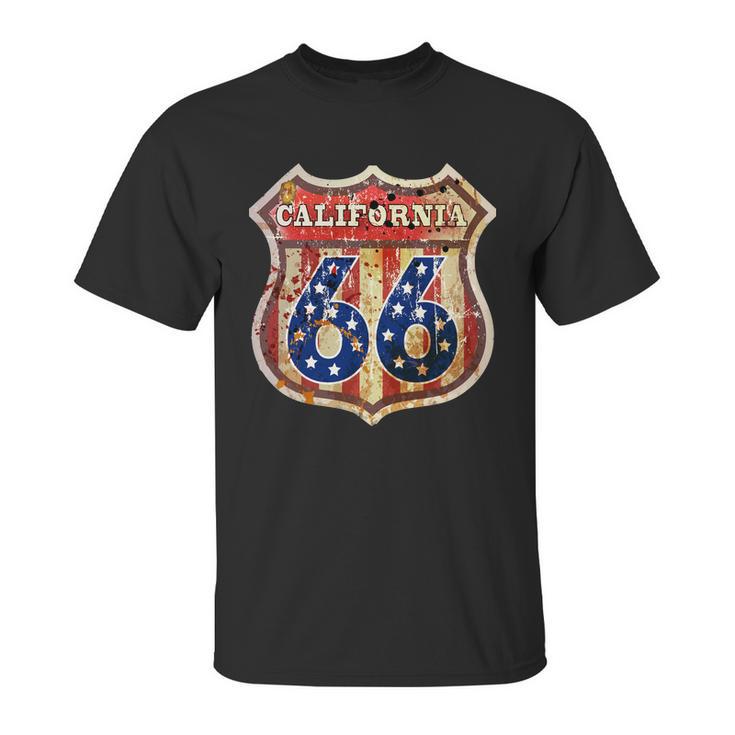 Route 66 California Graphic Design Printed Casual Daily Basic Unisex T-Shirt