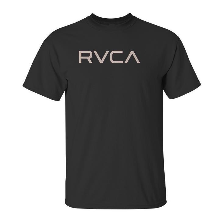 Rvca Mens Red Stitch Graphic Crew Unisex T-Shirt