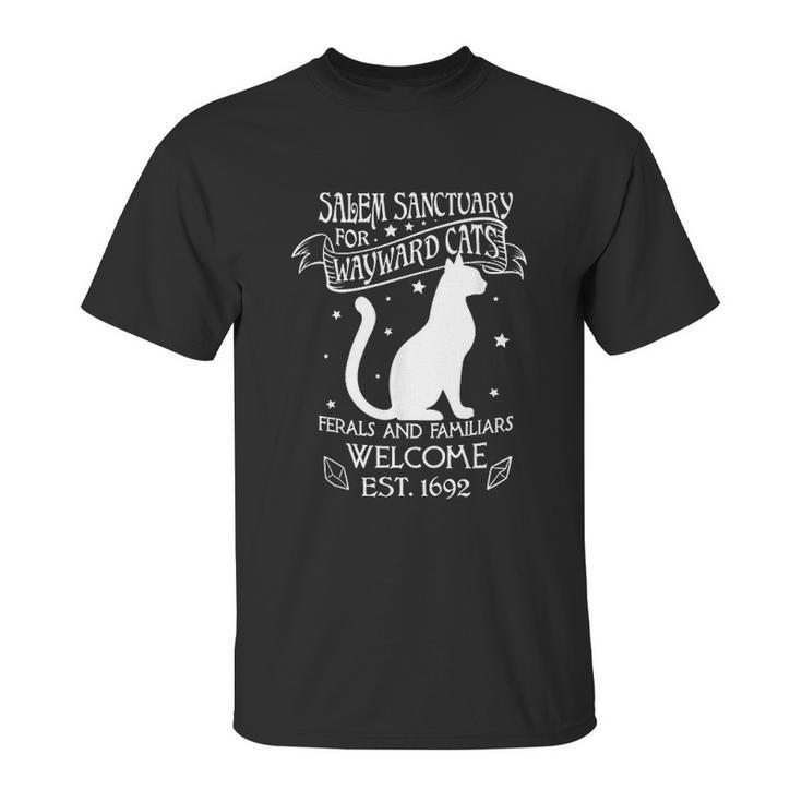 Salem Sanctuary For Wayward Black Cats 1692 Gift Idea Unisex T-Shirt