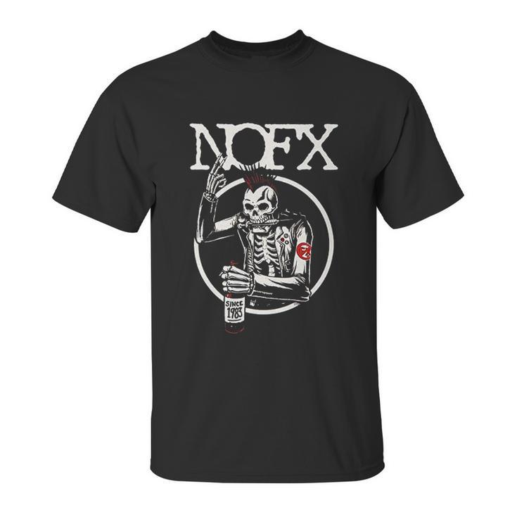 Sangning Round Summer Nofx Old Skull Design Unisex T-Shirt