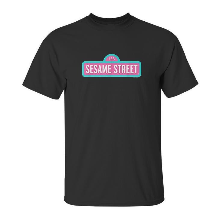 Sesame Street Pink Logo Unisex T-Shirt