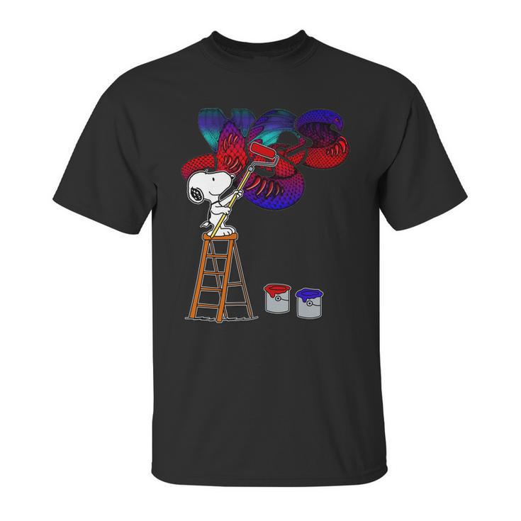 Snoopy Drawing Yes Band Unisex T-Shirt