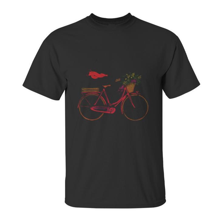 Snoopy Riding Bicycle Unisex T-Shirt