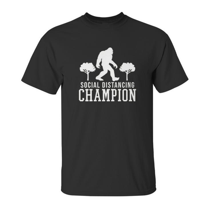 Social Distancing Champ Graphic Unisex T-Shirt