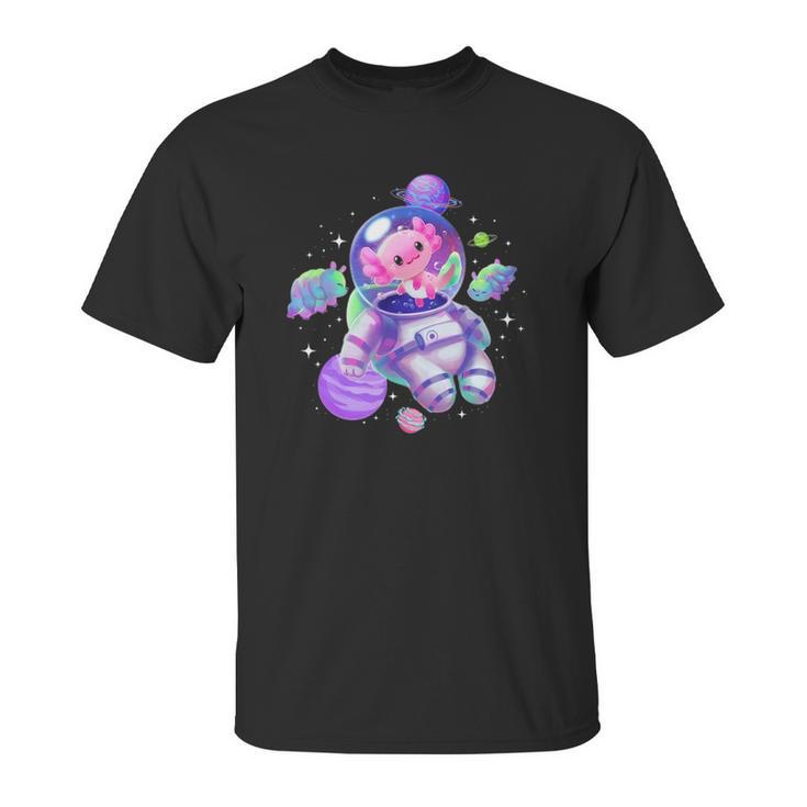 Space Axolotl Cute Kawaii Pastel Goth Funny Axolotl Lovers Unisex T-Shirt