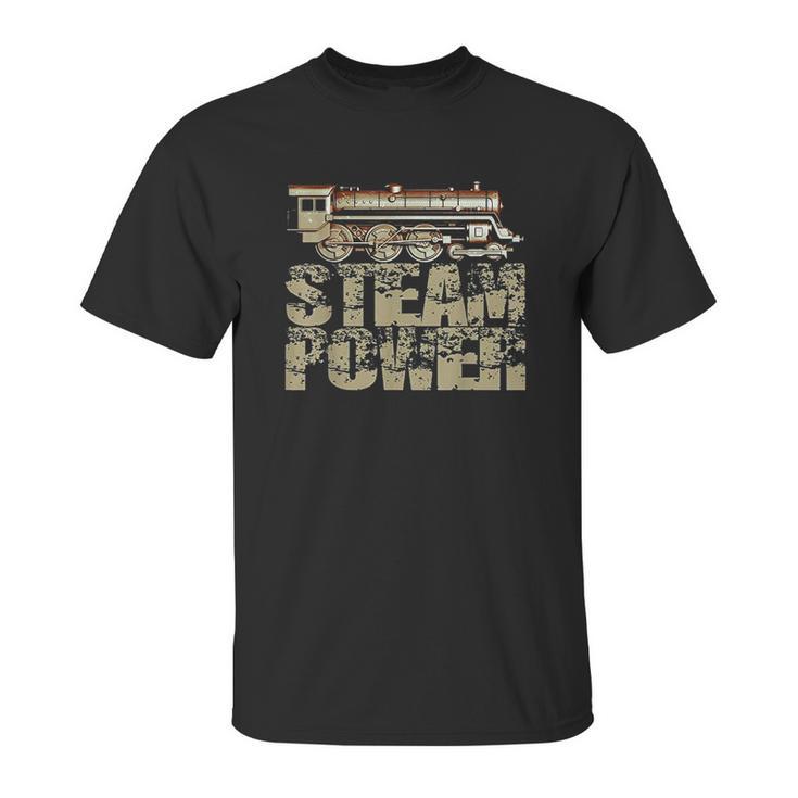 Steam Power Vintage Steam Engine Retro Unisex T-Shirt