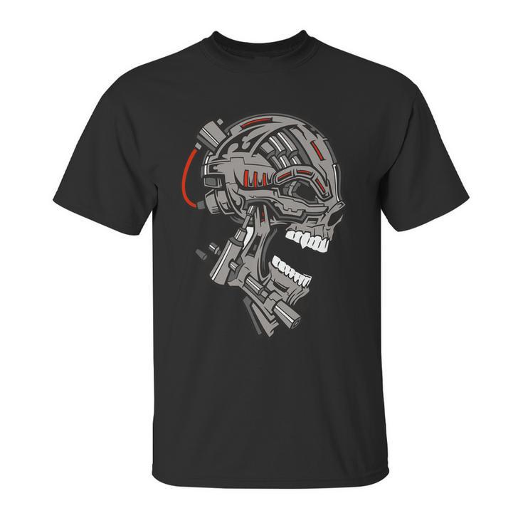 Terminator Skull Gun Head Graphic Design Printed Casual Daily Basic Unisex T-Shirt