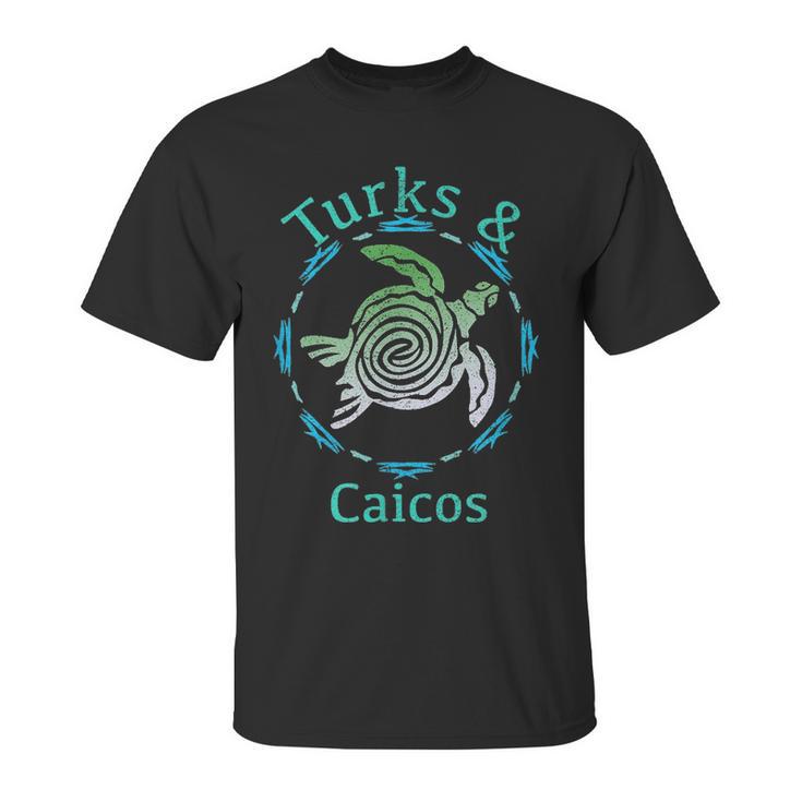 Turks & Caicos  Vintage Tribal Turtle Gift T Unisex T-Shirt