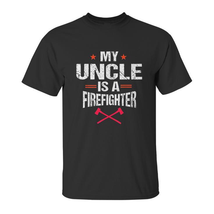 My Uncle Is A Firefighter Vintage Thin Red Line Nephew Gift Unisex T-Shirt