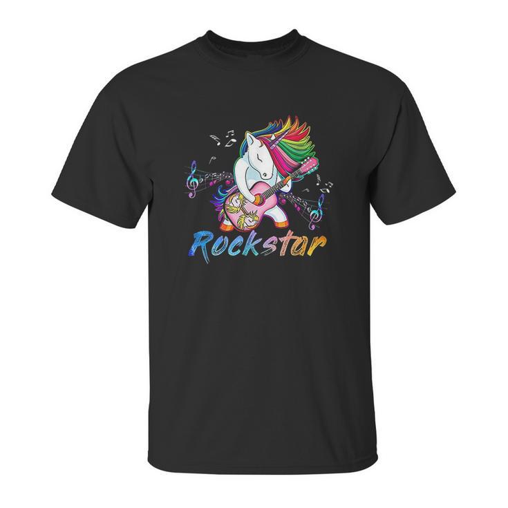 Unicorn Rock Star Guitar Rockin Music Singer Unisex T-Shirt