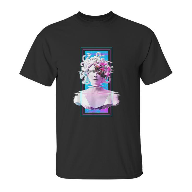 Vaporwave Medusa Statue Aesthetic Art Glitch Japanese Otaku Unisex T-Shirt