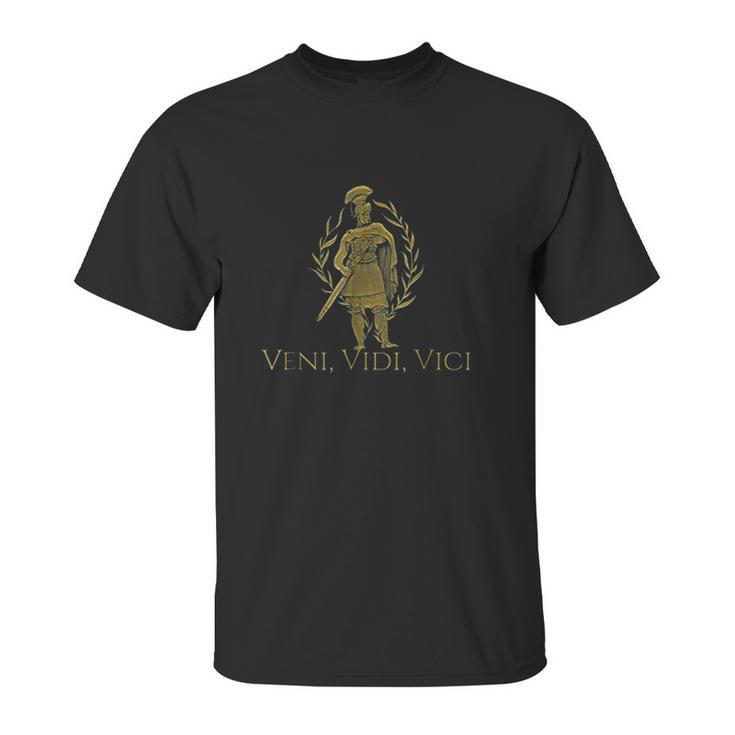 Veni Vidi Vici  Gaius Julius Caesar Spqr Latin Quote Unisex T-Shirt