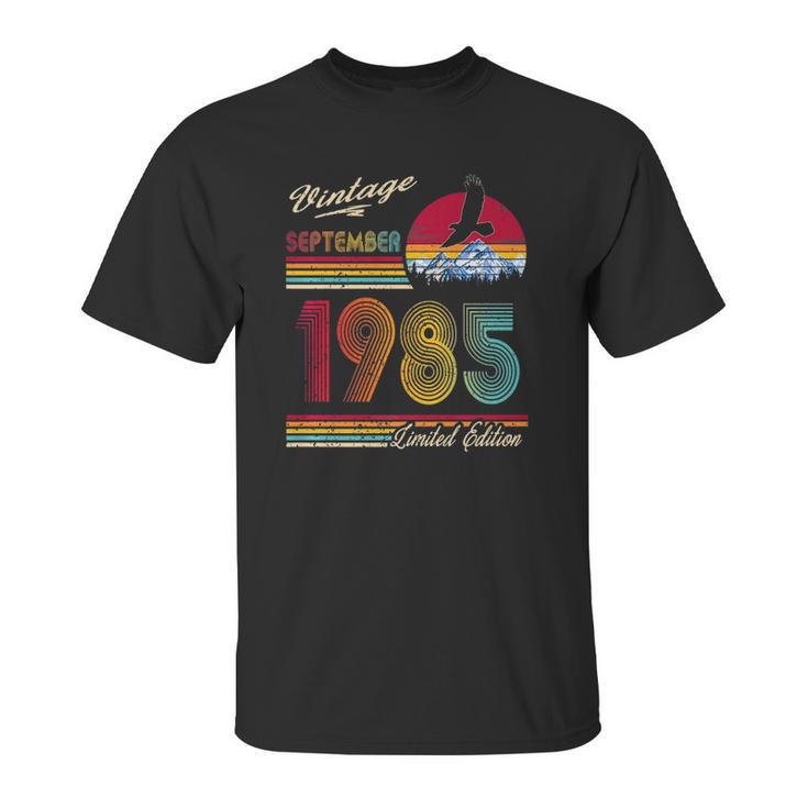 Vintage 1985 36Th Birthday Gift 36 Years Old September 1985 Unisex T-Shirt