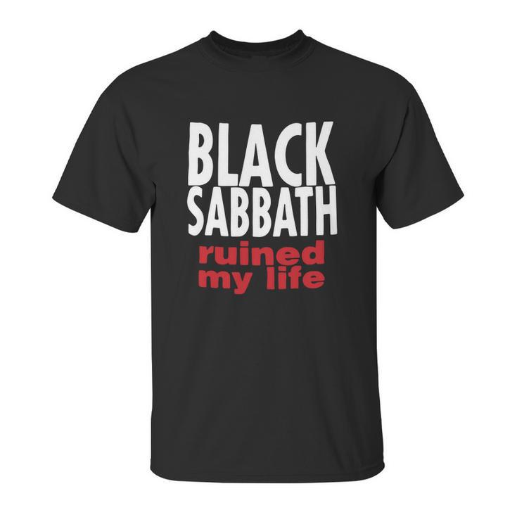 Vintage 1990S Black Sabbath Ruined My Life Unisex T-Shirt