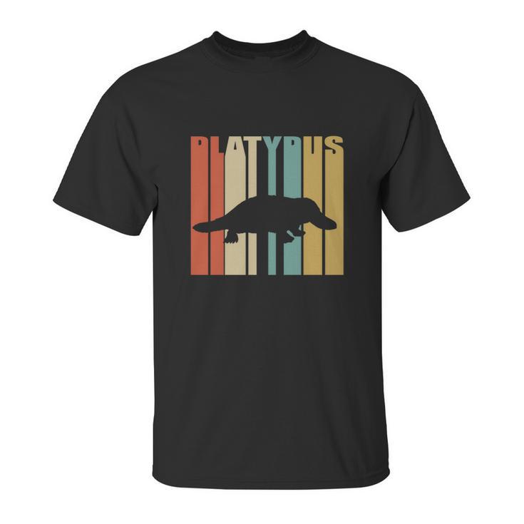 Vintage Retro Platypus Silhouette Unisex T-Shirt