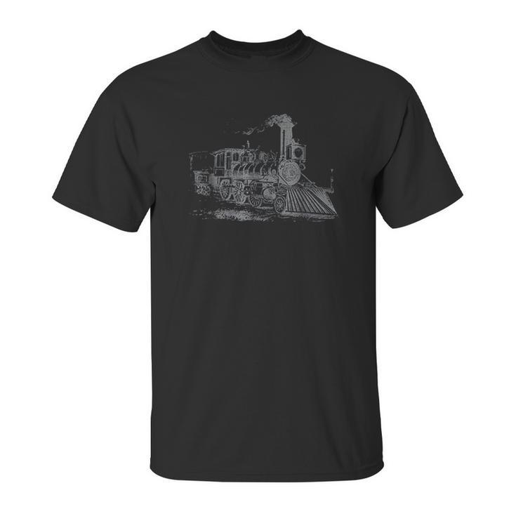 Vintage Steam Train Railway Locomotive Unisex T-Shirt