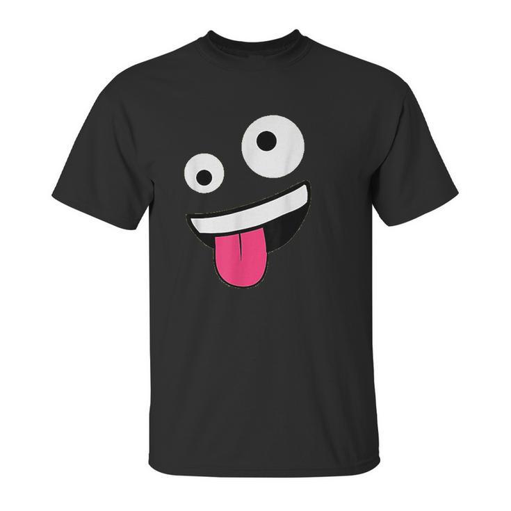 Wild Silly Crazy Eyes Zany Face Emojis Halloween Costume Unisex T-Shirt