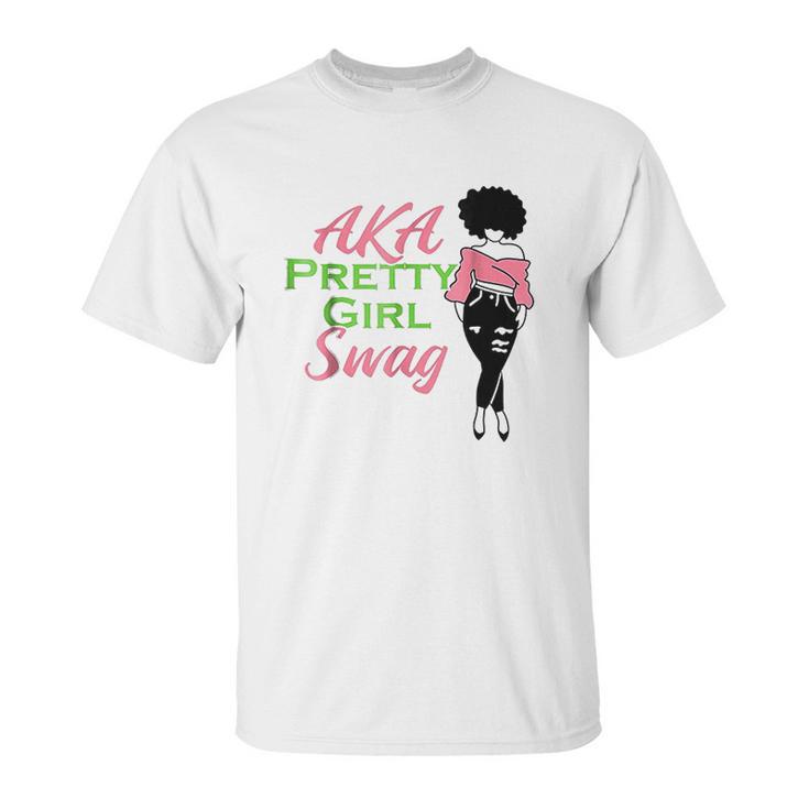 Aka Pretty Girl Swag  Alpha Sorority Kappa Pink Gift Unisex T-Shirt