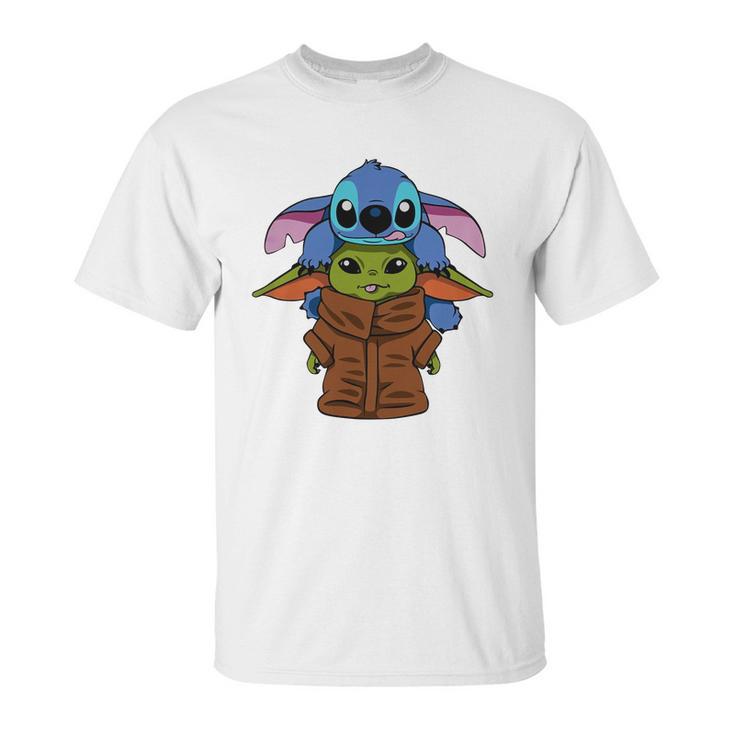 Baby Yoda And Baby Stitch Unisex T-Shirt