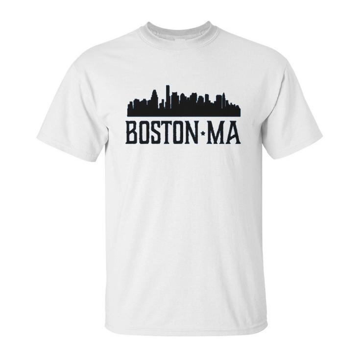 Boston Massachusetts Skyline City Silhouette Youth Unisex T-Shirt