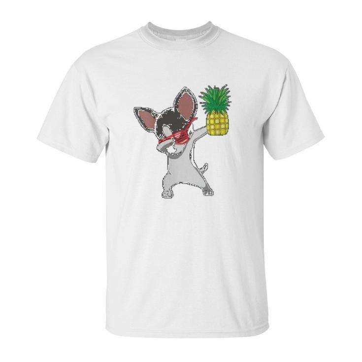 Dabbing Chihuahua Puppy Dog Pineapple Aloha Beach Gift Unisex T-Shirt