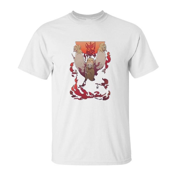 Demon Slayer Men On Fire Unisex T-Shirt