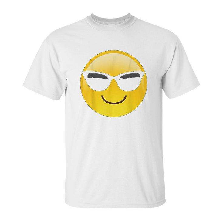 Emoji Cool Shades Smiley Face Sunglasses Confident Awesome Unisex T-Shirt