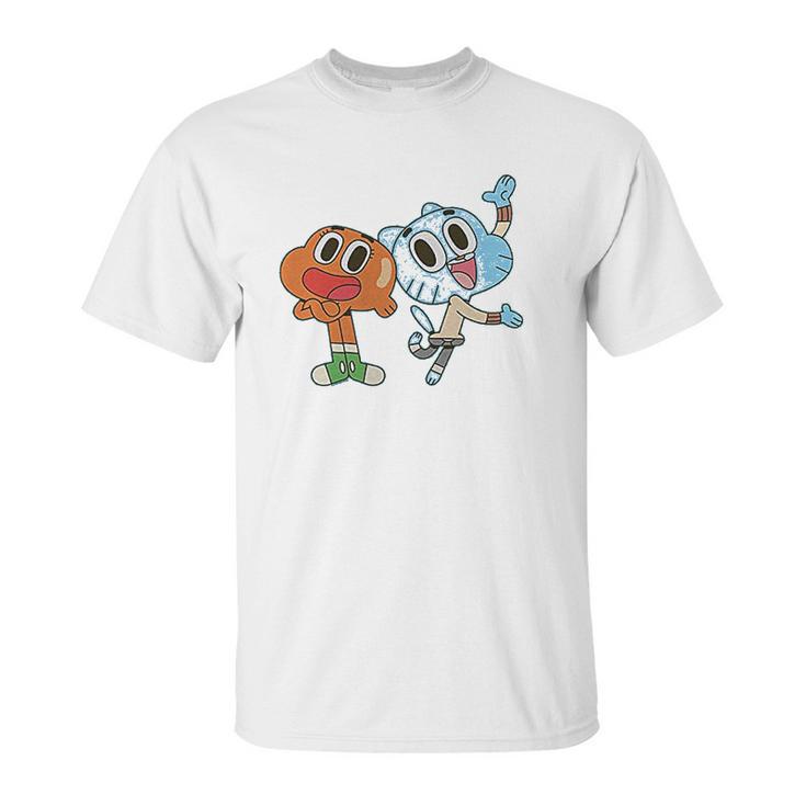 Fifth Sun Girls The Amazing World Of Gumball Darwin And Gumball Grin Unisex T-Shirt