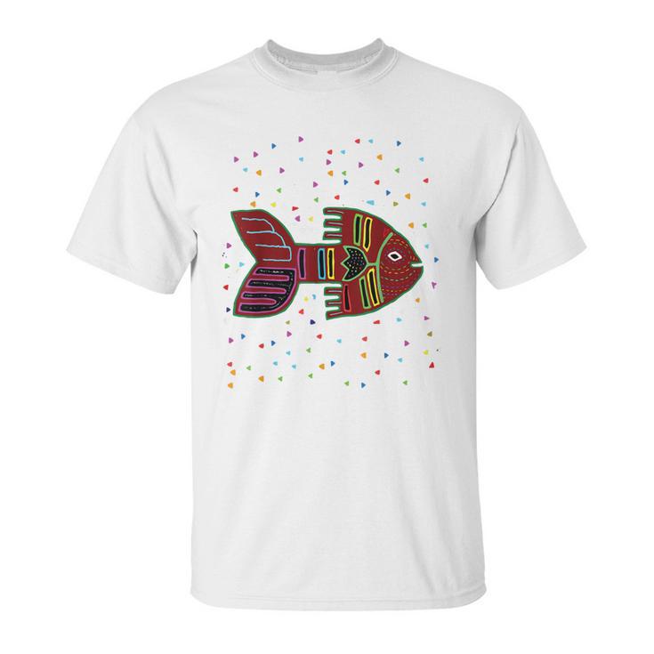 Fish Inspired By Kuna Artwork Of Panama T Unisex T-Shirt