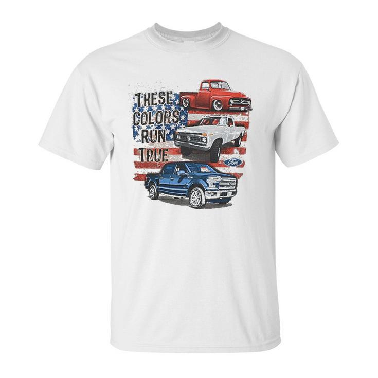 Ford 100Th Anniversary Red White Blue Trucks Unisex T-Shirt