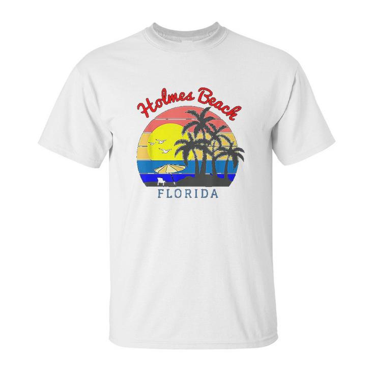 Holmes Beach Florida Vintage Retro Beach Sunset Gift Unisex T-Shirt