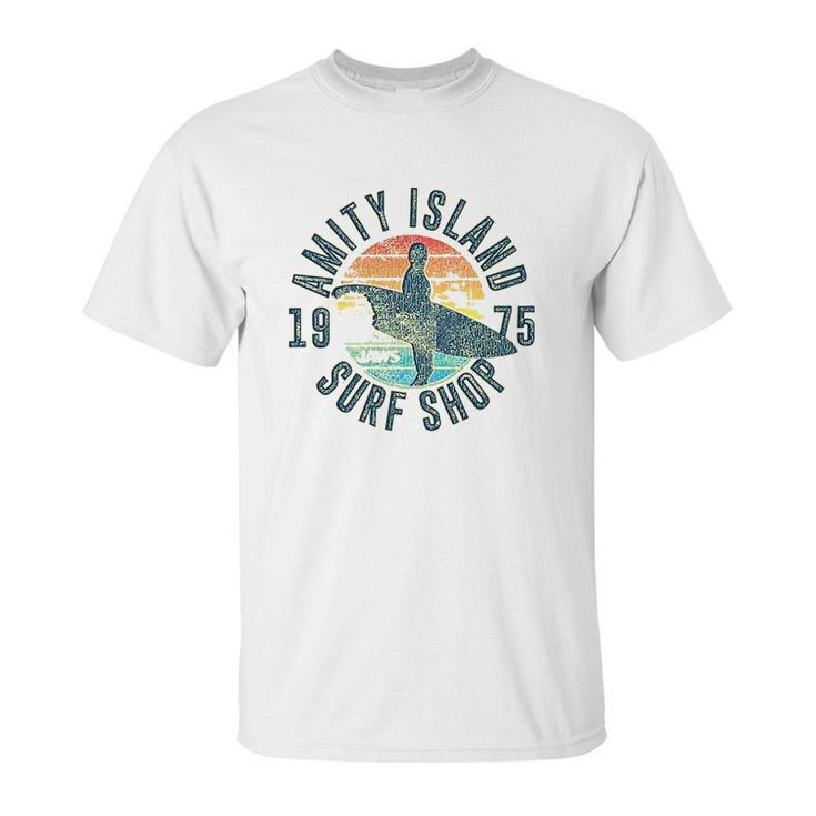 Jaws  Amity Island Surf 1975 Yellow Heather Unisex T-Shirt